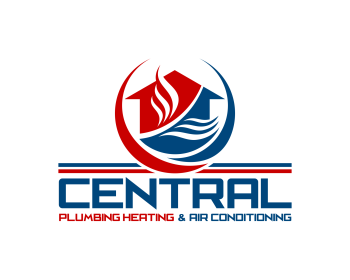 Central Plumbing Heating & Air Conditioning logo design contest - logos ...