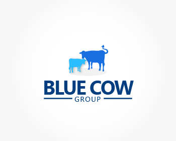 Blue Cow Group Logo Designs by Borko