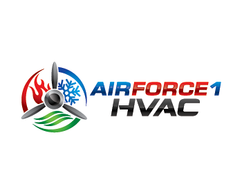 Air Force 1 HVAC logo design contest - logos by Alf=red